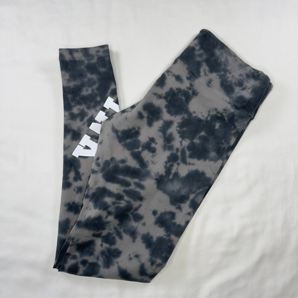 Victoria's Secret Pink Leggings Women's Small Black Brown Tie Dye